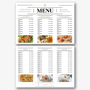 Szablon menu jadalni
