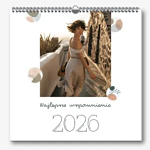 Szablon kalendarza ściennego "najlepsze wspomnienia"