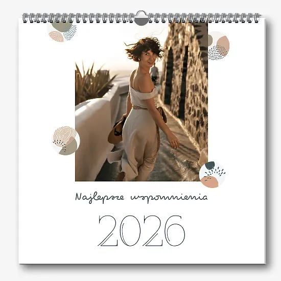 Szablon kalendarza ściennego "najlepsze wspomnienia"