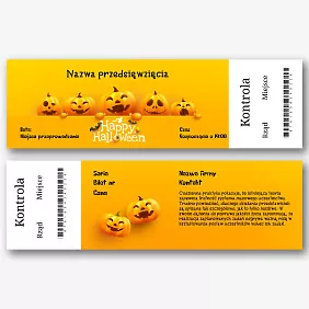 Szablon biletu na Halloween