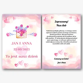 Szablon karty ślubnej