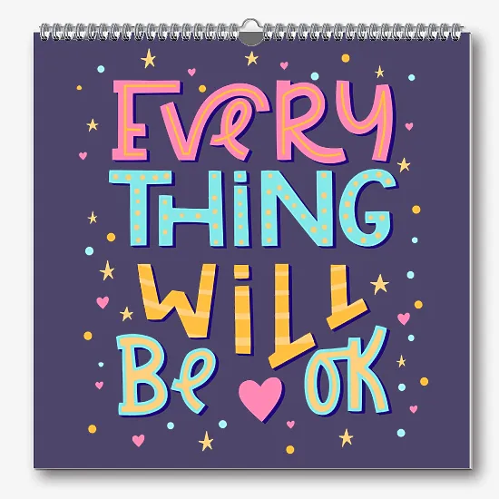 Pozytywny szablon kalendarza ściennego