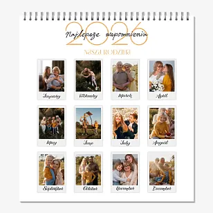 Szablon kalendarza ściennego "nasza rodzina"