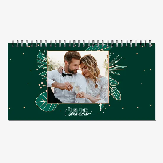 Szablon kalendarza ze zdjęciami ślubnymi