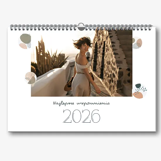 Szablon kalendarza ściennego "najlepsze wspomnienia"