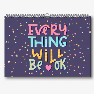 Pozytywny szablon kalendarza ściennego