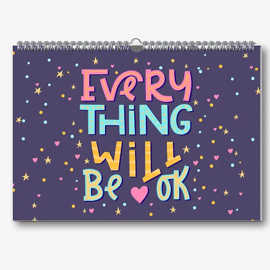 Pozytywny szablon kalendarza ściennego