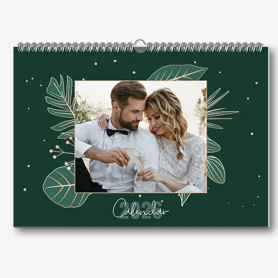 Szablon kalendarza ze zdjęciami ślubnymi