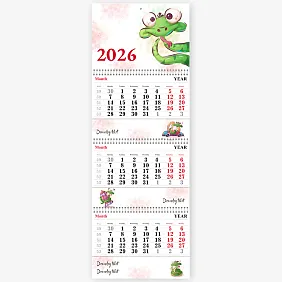 Szablon kalendarza rodzinnego węża