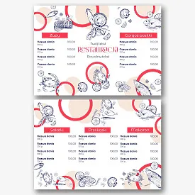 Szablon menu restauracji z owocami morza