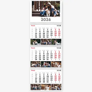 Szablon uroczego kalendarza ściennego