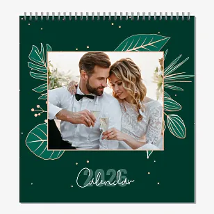 Szablon kalendarza ze zdjęciami ślubnymi
