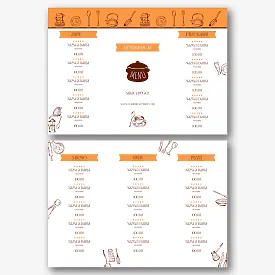 Szablon menu głównego dla restauracji