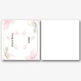 Szablon podwójnej delikatnej karty z imieniem