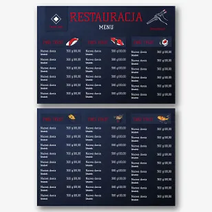 Szablon menu restauracji azjatyckiej