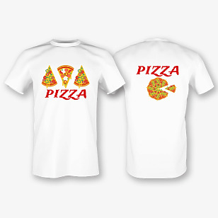 Szablon koszulki z nadrukiem pizzy