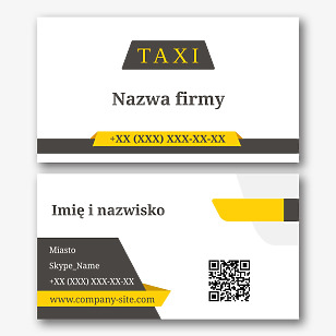 Szablon wizytówki taksówki