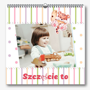 Szablon kalendarza ze zdjęciem dziecka
