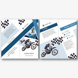Szablon broszury informacyjnej klubu motocyklowego