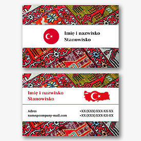 Szablon wizytówki tłumacza języka tureckiego