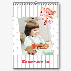 Szablon kalendarza ze zdjęciami dzieci