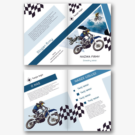 Szablon broszury sportowego klubu motocyklowego