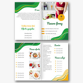 Szablon broszury restauracji zdrowej żywności