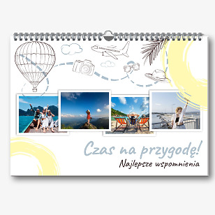 Szablon kalendarza ze zdjęciami z podróży