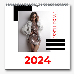 Szablon kalendarza z modną sesją zdjęciową