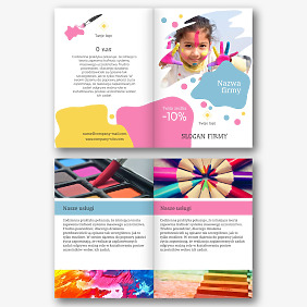Szablon broszury pracowni artystycznej dla dzieci