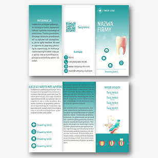 Szablon broszury kliniki stomatologicznej