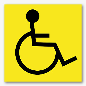 Wzór naklejki dostępność dla niepełnosprawnych