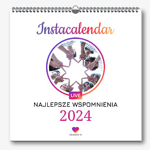 Szablon kalendarza w stylu instagram