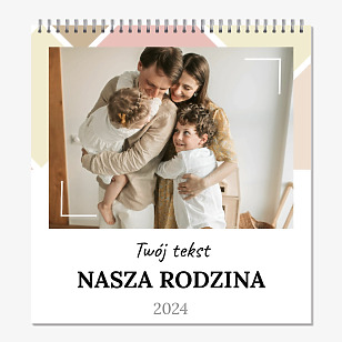 Szablon kalendarza rodzinnego-Domek