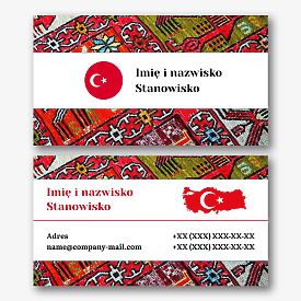 Szablon wizytówki tłumacza języka tureckiego