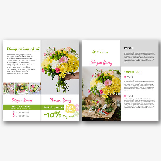 Szablon broszury kwiaciarni