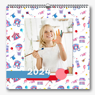 Szablon kalendarza ze zdjęciami dzieci