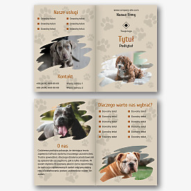 Szablon broszury schroniska dla zwierząt