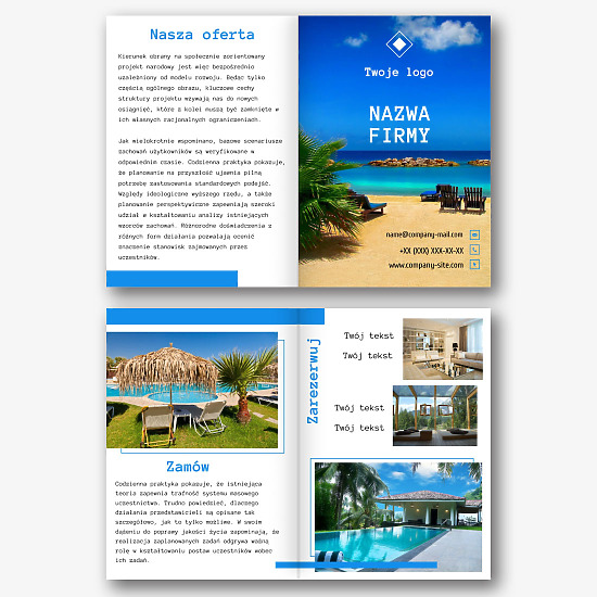 Szablon broszury sieci hotelowej